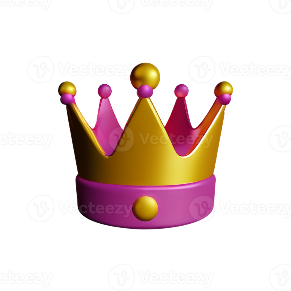 queen crown 3d rendering icon illustration png