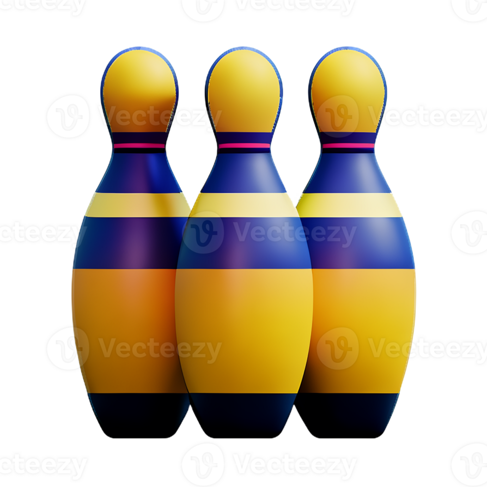 bowling 3d le rendu icône illustration png