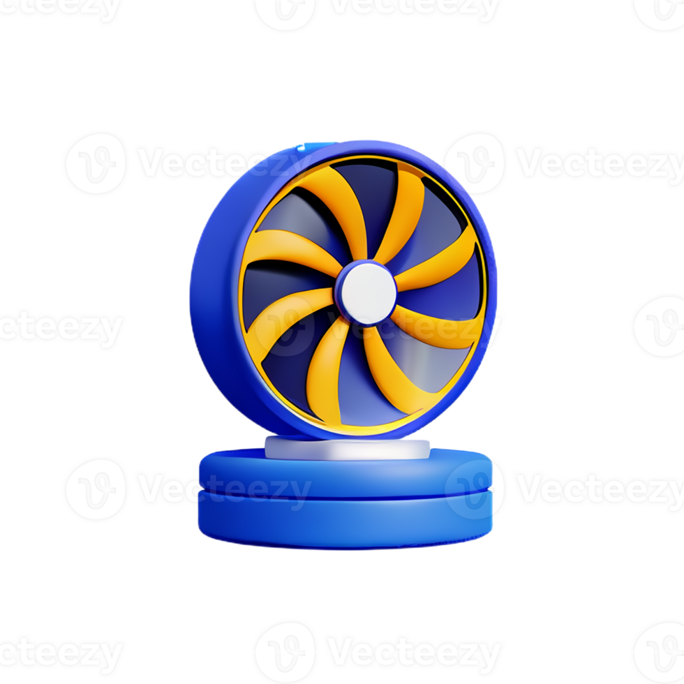 fan 3d rendering icon illustration png