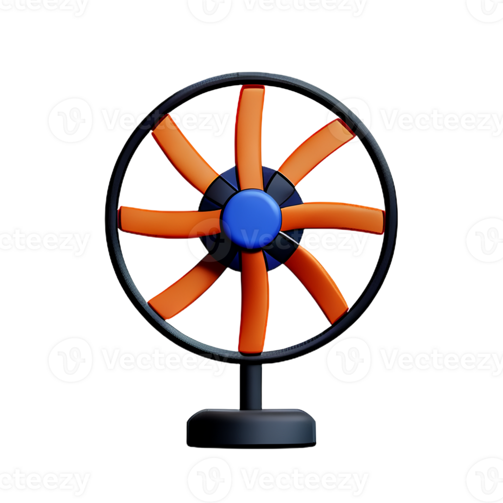fan 3d rendering icon illustration png