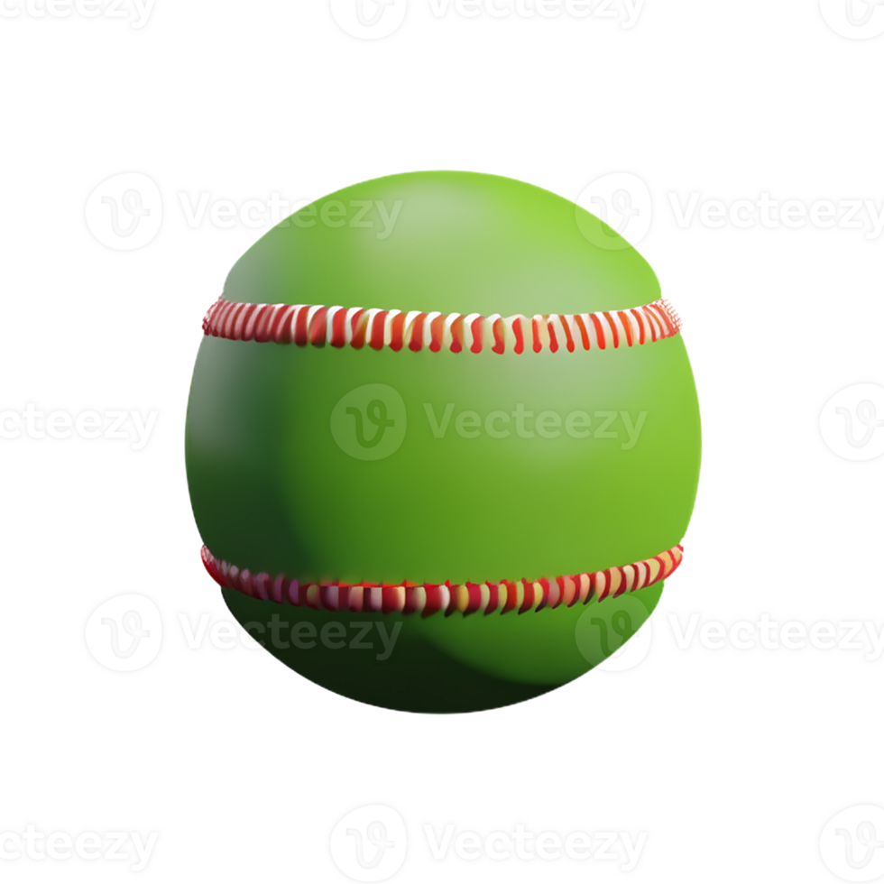 softball 3d rendering icon illustration png