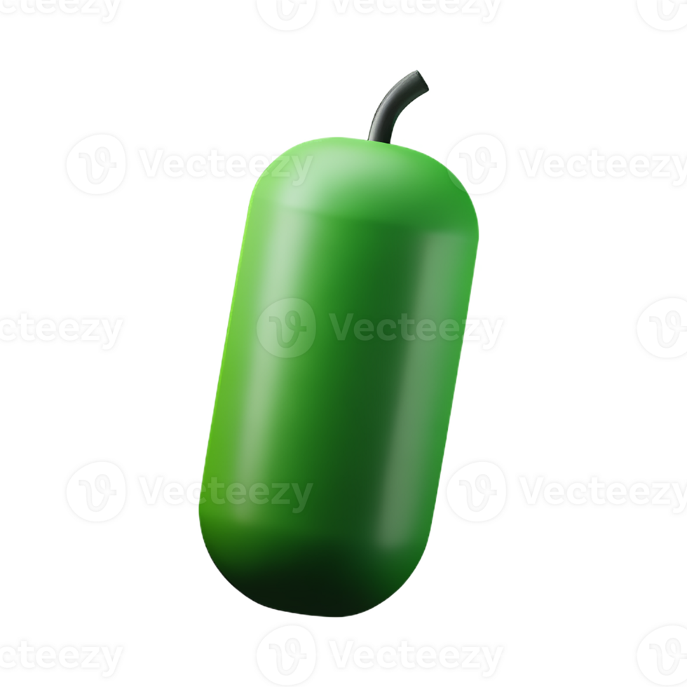cucumber 3d rendering icon illustration png