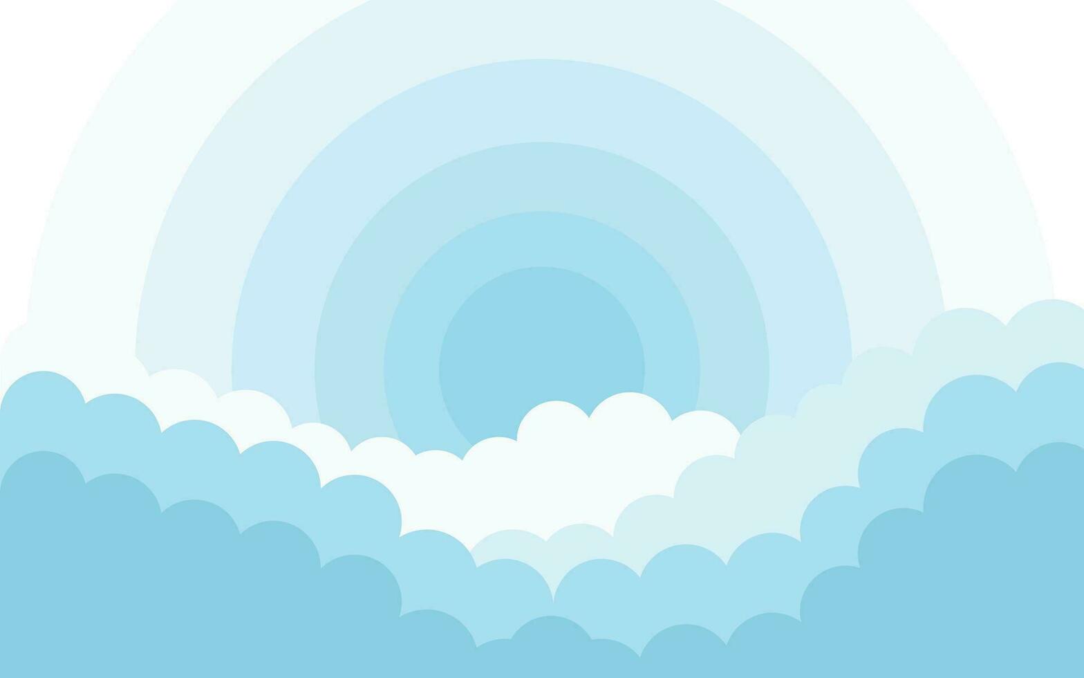 Sky and Clouds, Beautiful Background. Stylish design with a flat, cartoon poster, flyers, postcards, web banners. holiday mood, airy atmosphere. vector