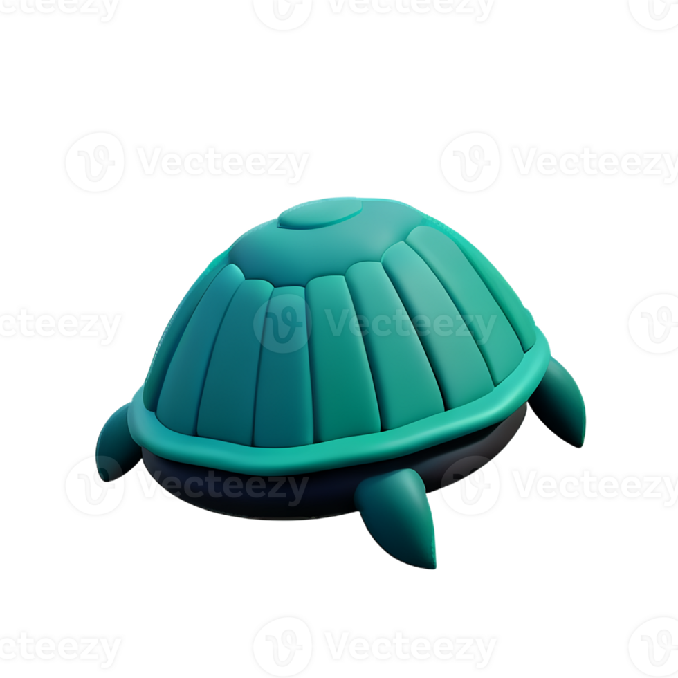 sea turtle 3d rendering icon illustration png
