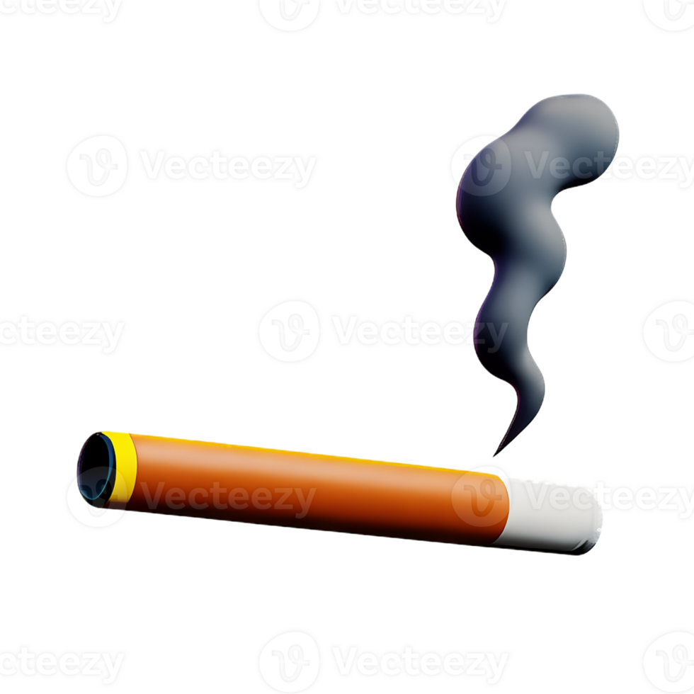 smoking 3d rendering icon illustration png