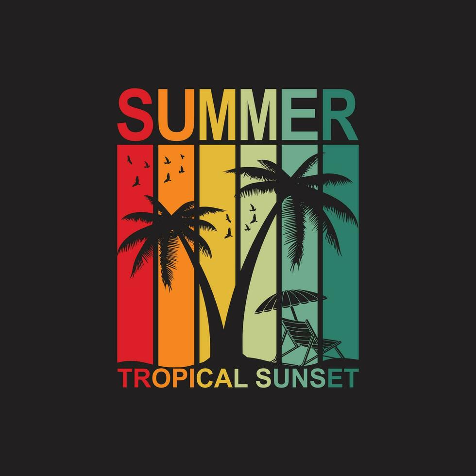 verano creativo camiseta vector diseño