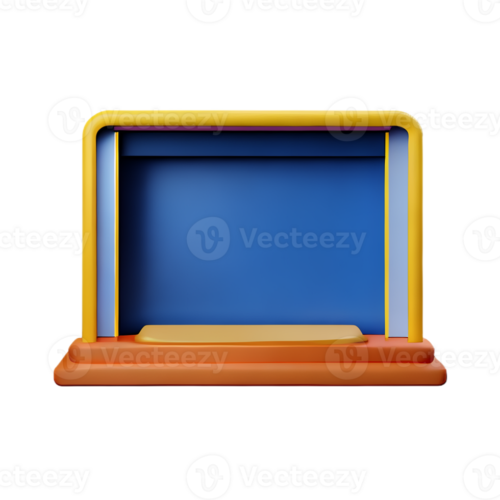 theater 3d rendering icon illustration png