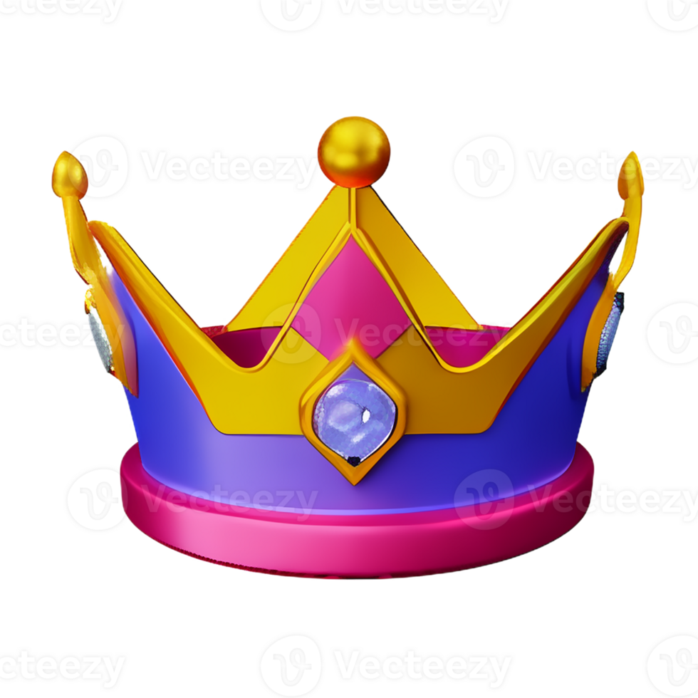 queen crown 3d rendering icon illustration png