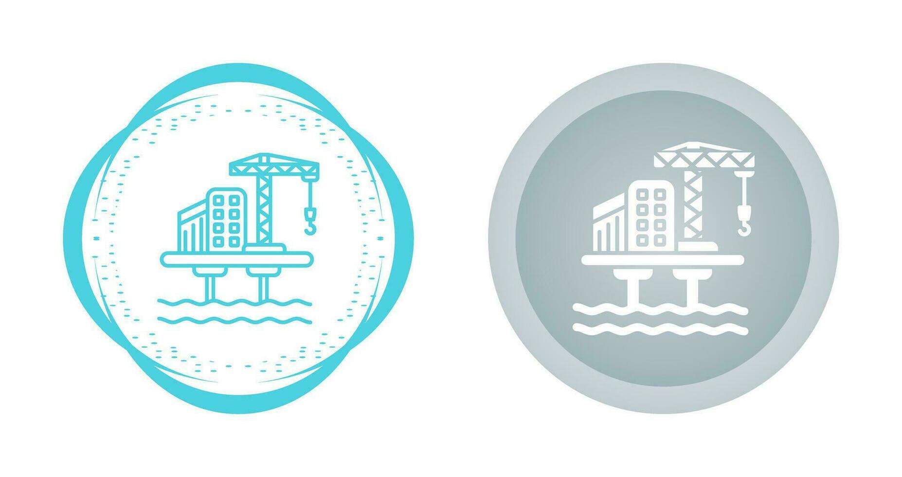 Oil Platform Vector Icon