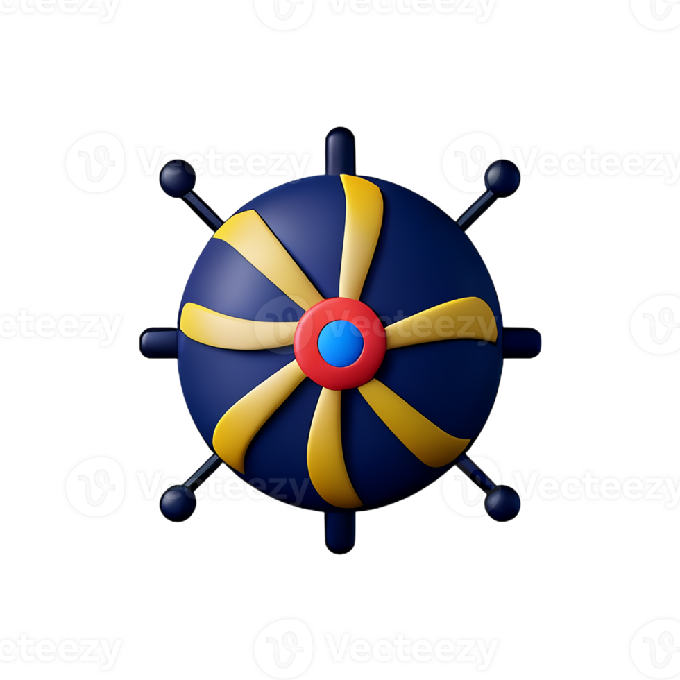 fan 3d rendering icon illustration png