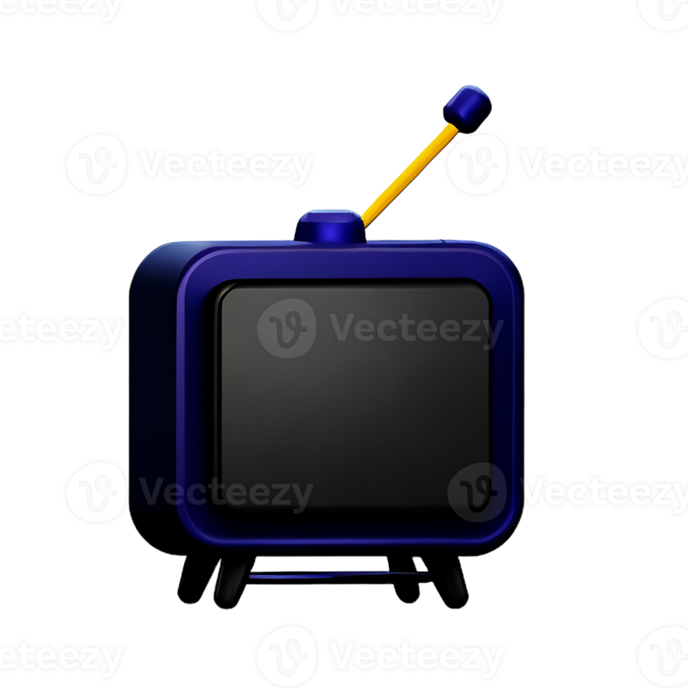 television 3d rendering icon illustration png