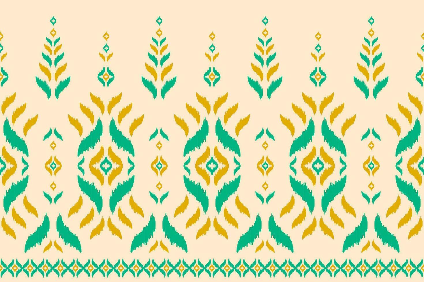 Abstract ethnic ikat art. Motif seamless pattern in tribal. Fabric Indian style. vector