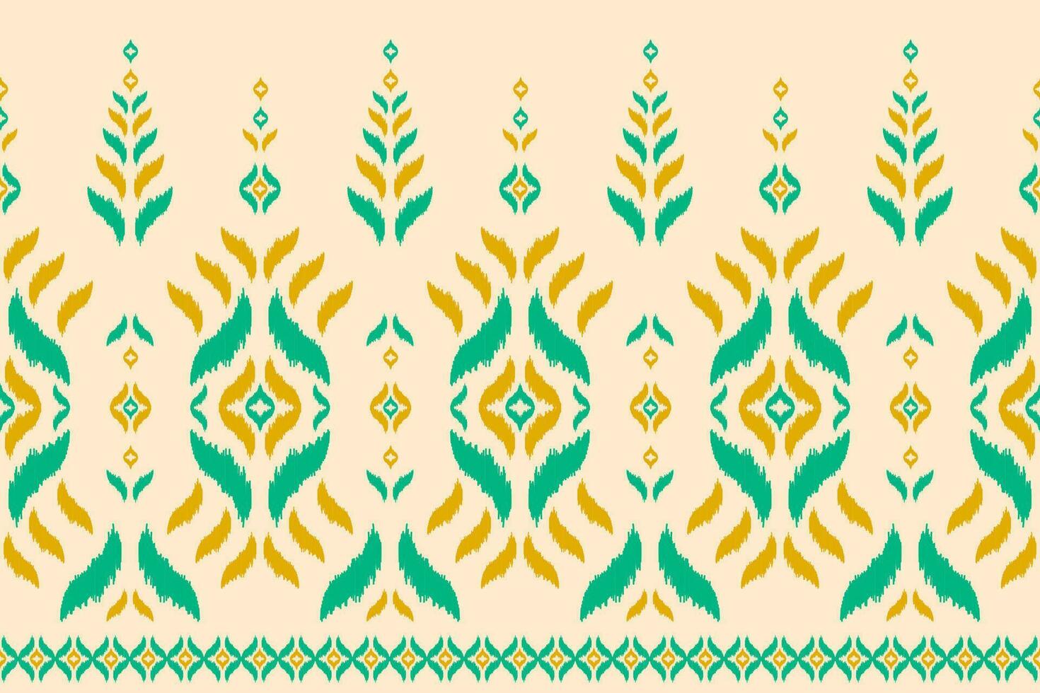 Abstract ethnic ikat art. Motif seamless pattern in tribal. Fabric Indian style. vector