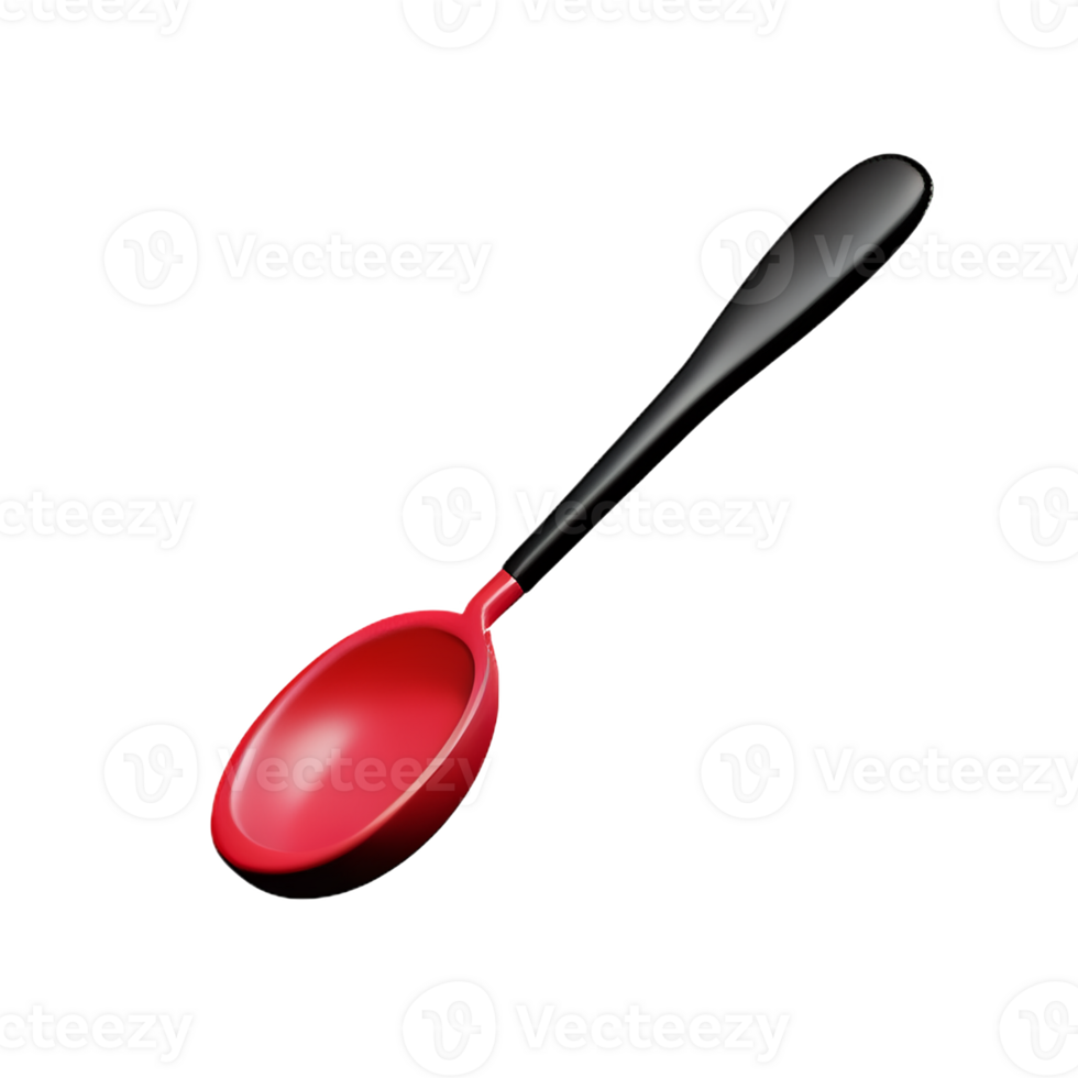 spoon 3d rendering icon illustration png