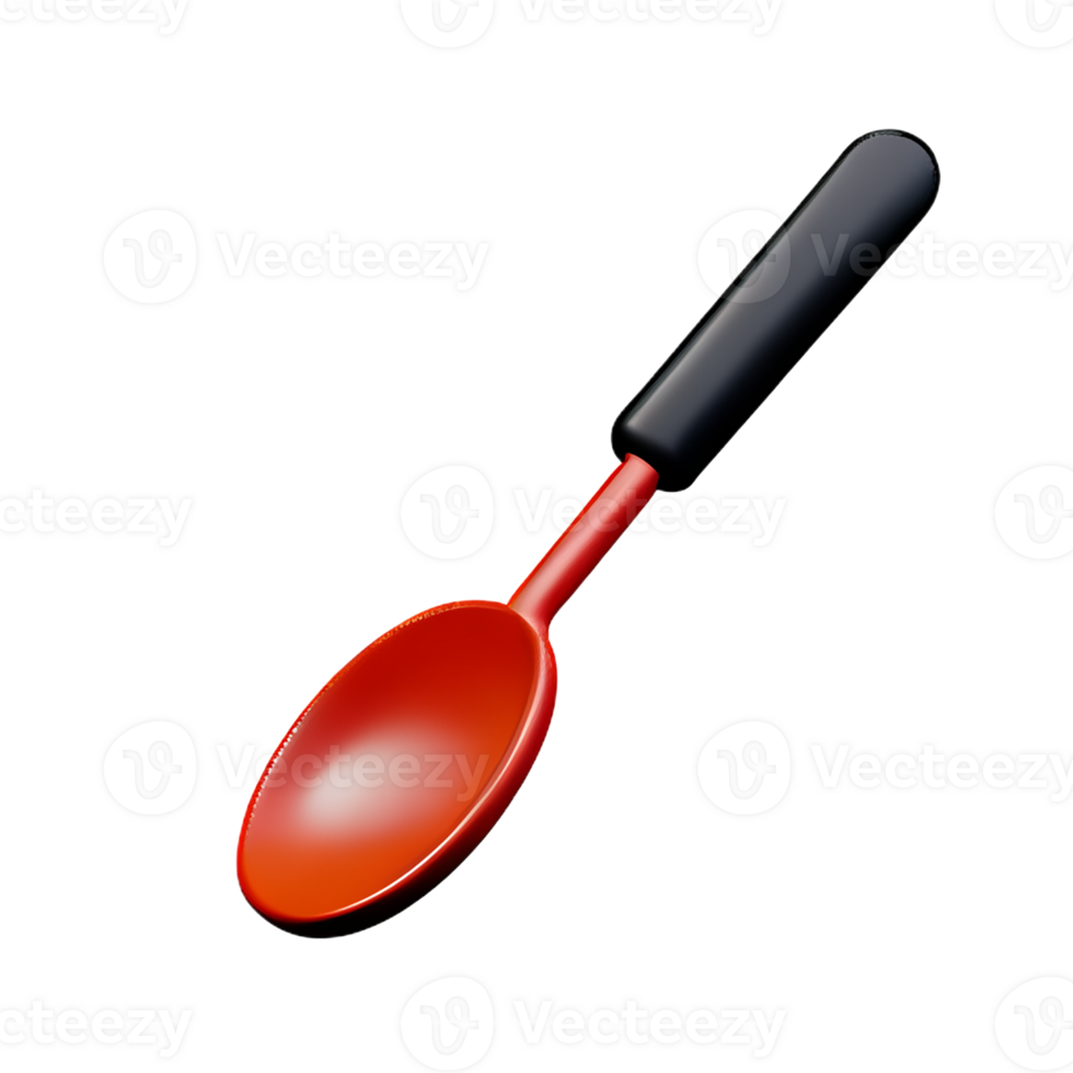 spoon 3d rendering icon illustration png