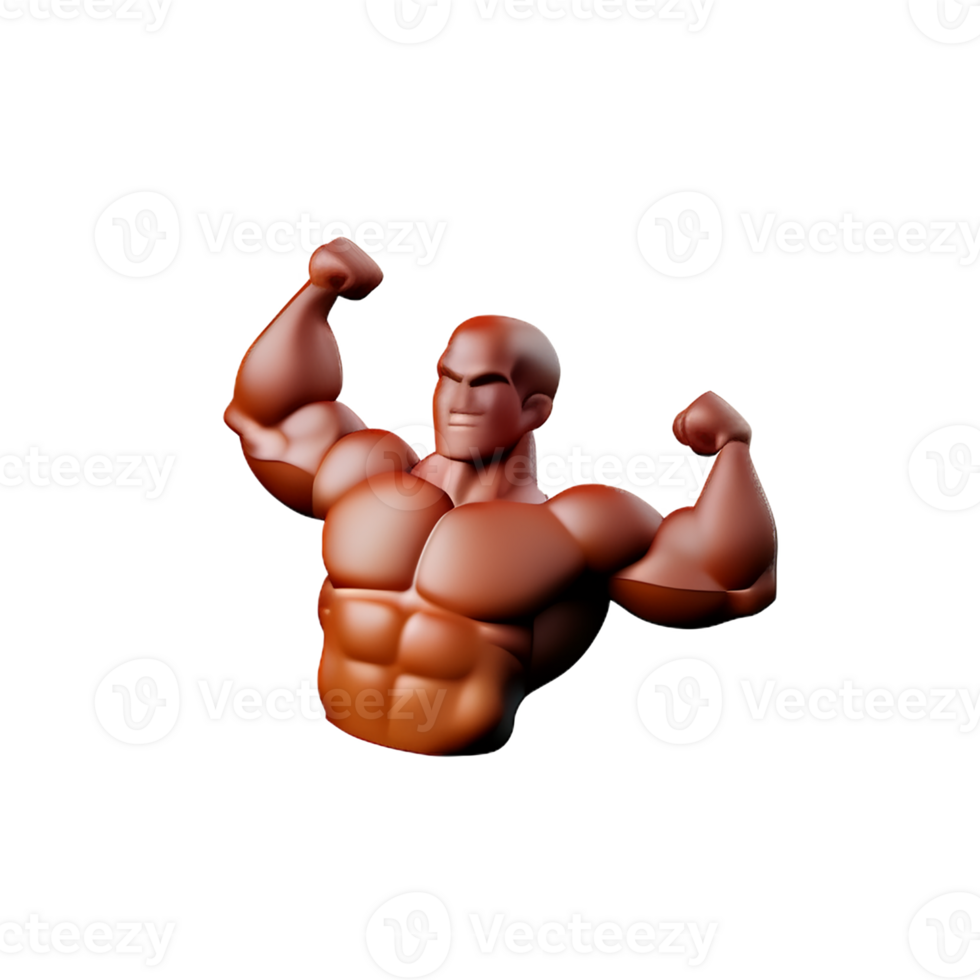 muscle 3d rendering icon illustration 28857252 PNG