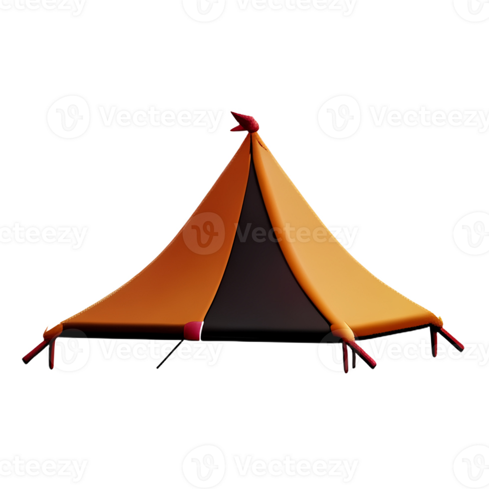 tent 3d rendering icon illustration png