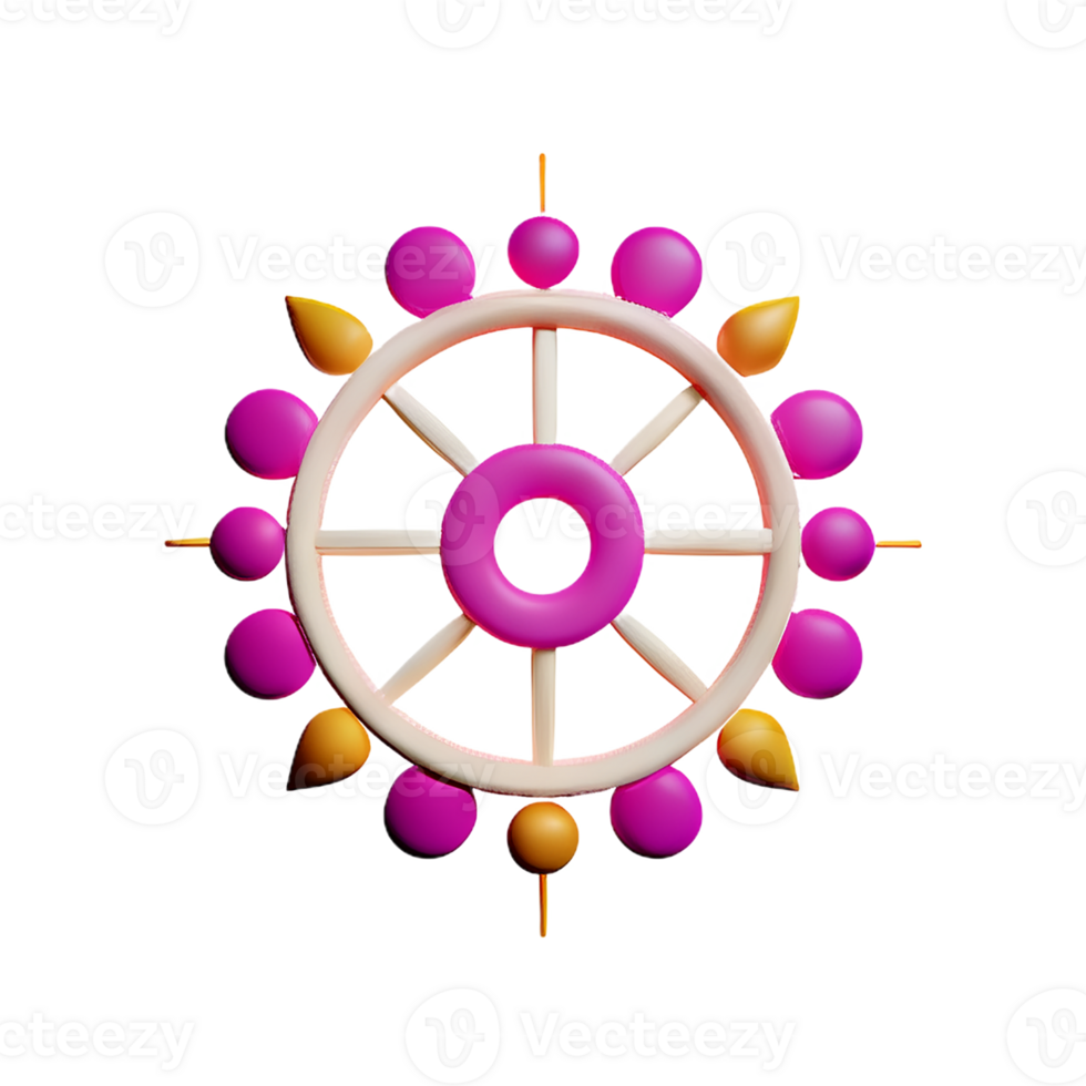 mandala background 3d rendering icon illustration png