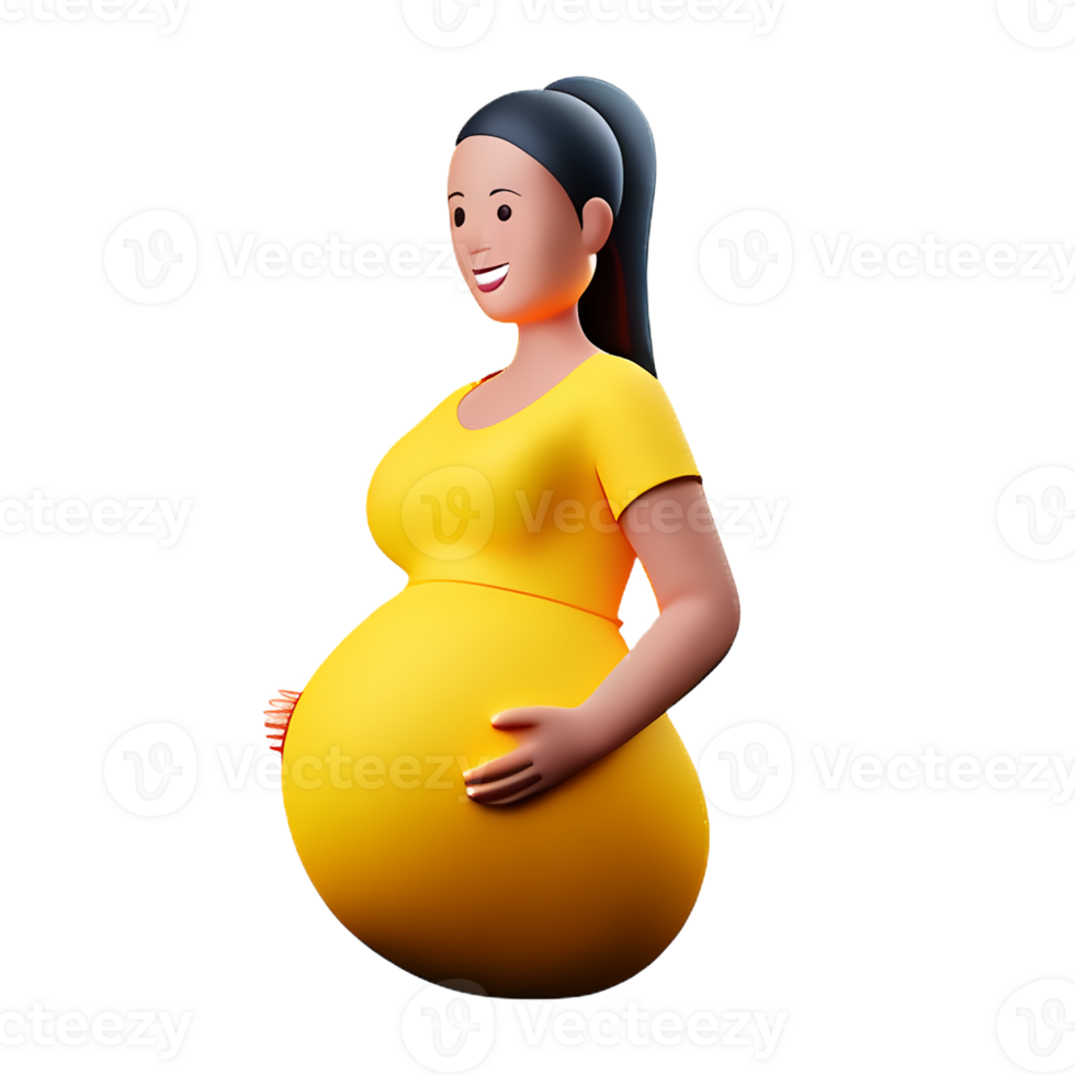 gravid 3d tolkning ikon illustration png