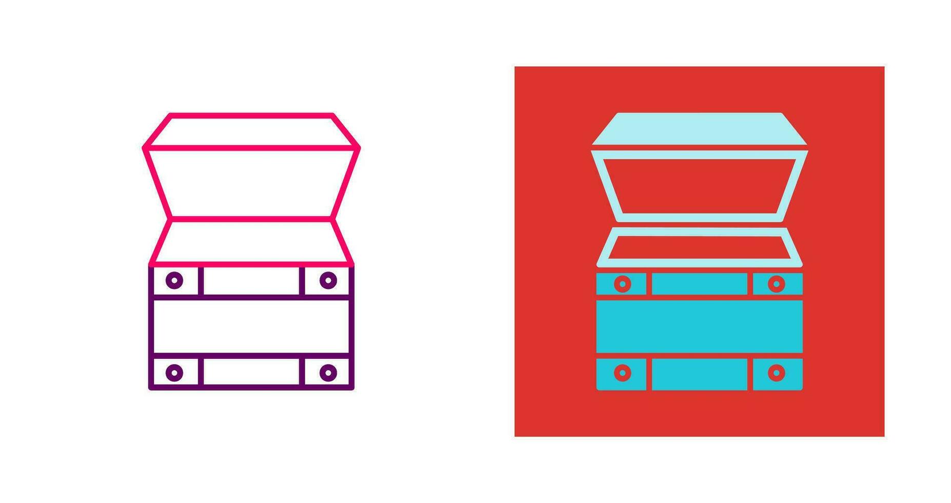 Open Treasure Box Vector Icon