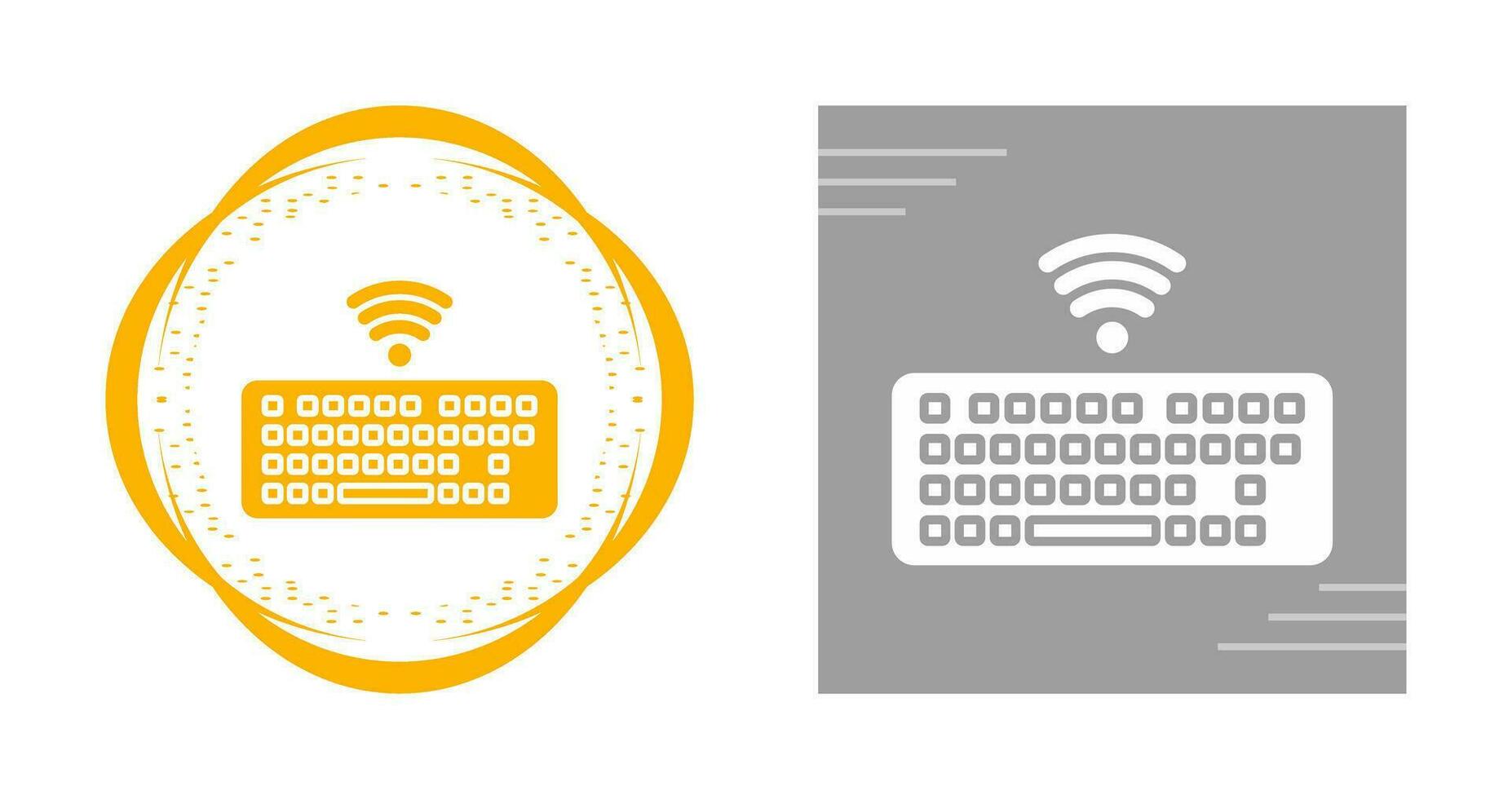 Wireless Keyboard Vector Icon