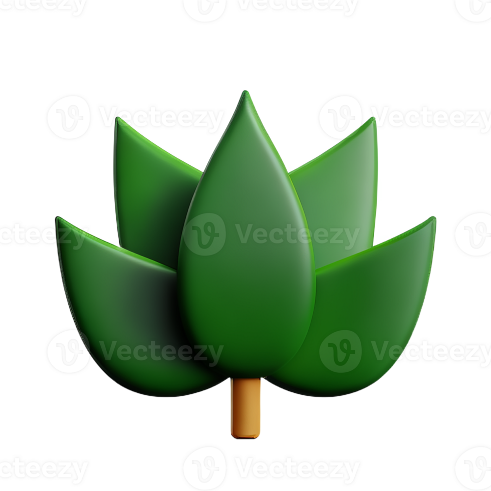 seaweed 3d rendering icon illustration png