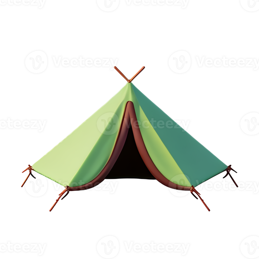 tent 3d rendering icon illustration png