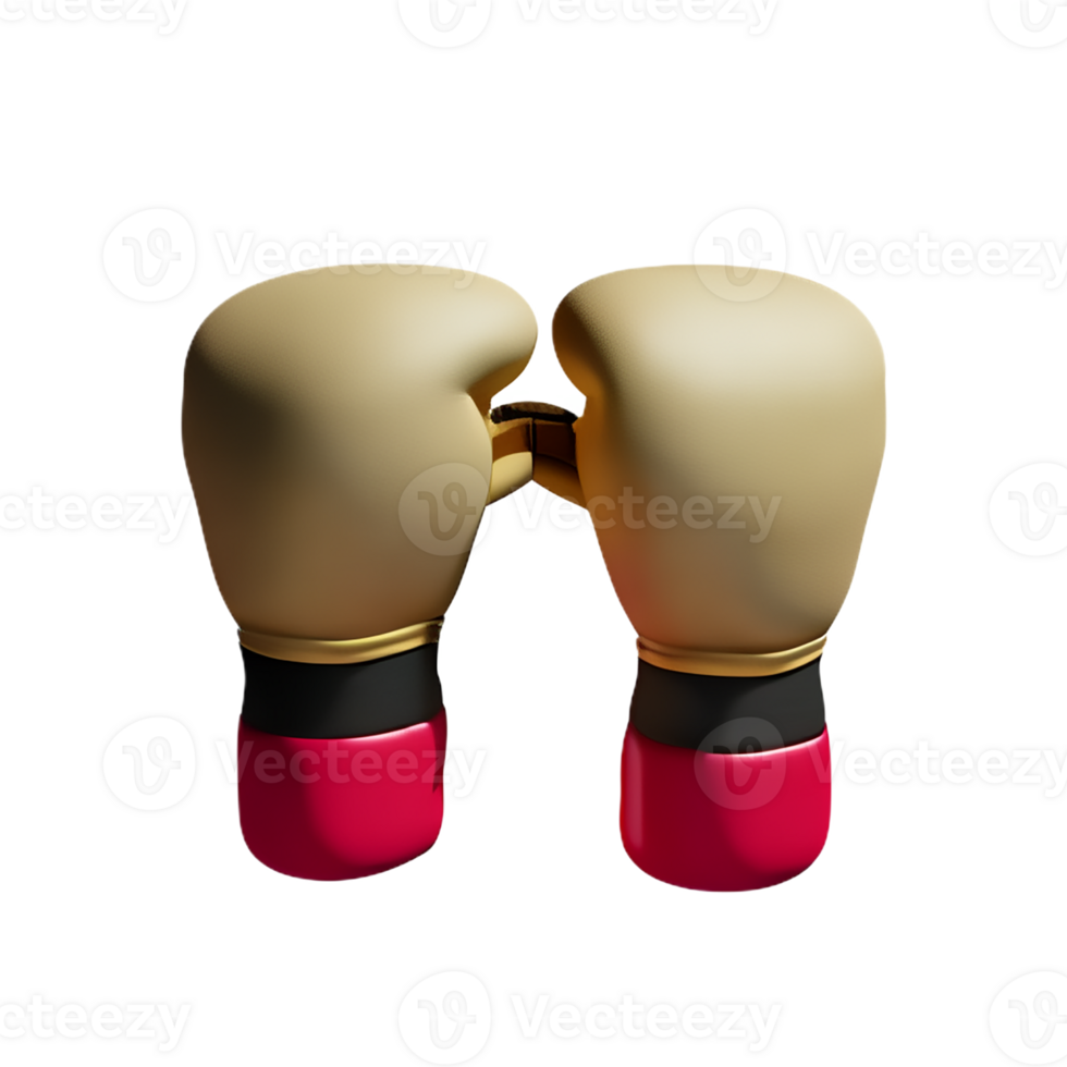 boxing gloves 3d rendering icon illustration png