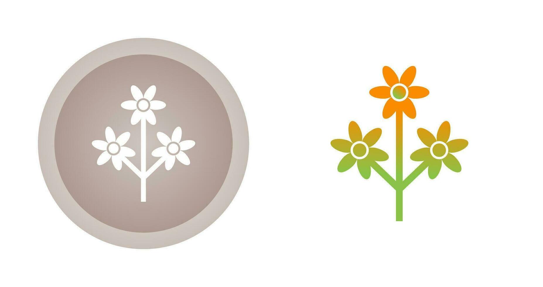 icono de vector de rama de flor