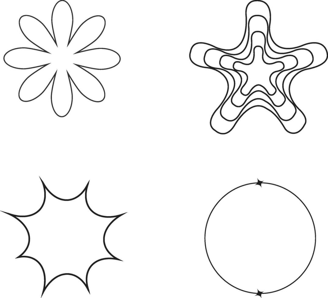 estético geométrico línea forma. sencillo diseño. vector ilustración