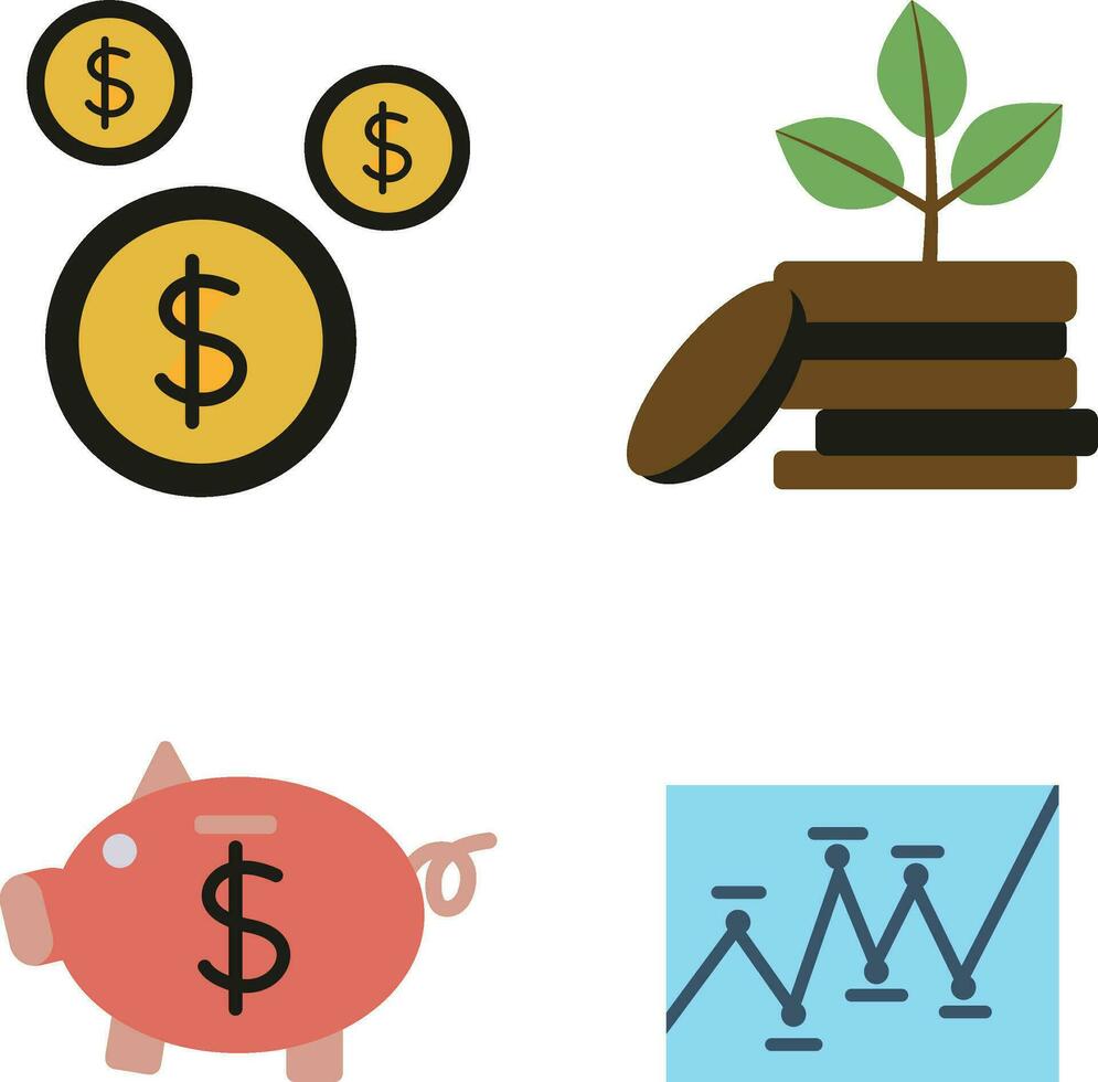 Accountant Business Flat Illustration. Vector Element Set
