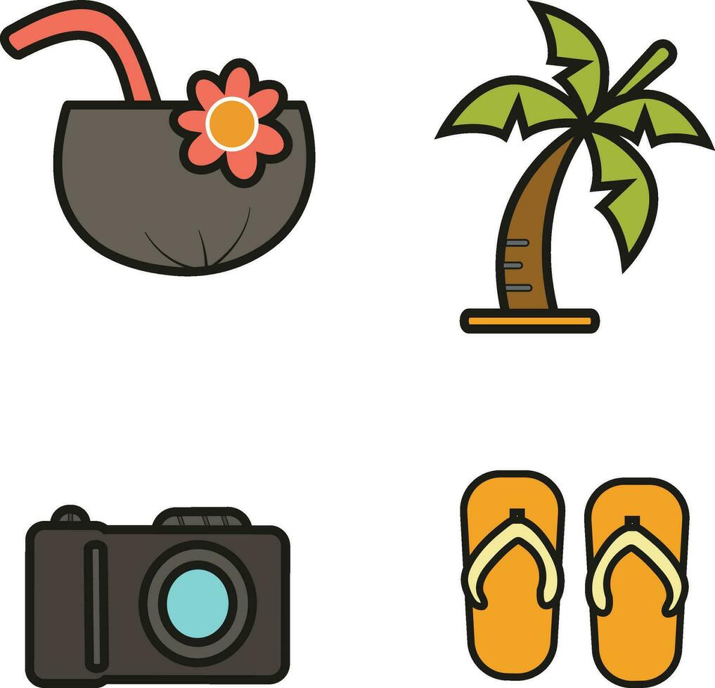 Summer Icon in Flat Design. Vector Illustration