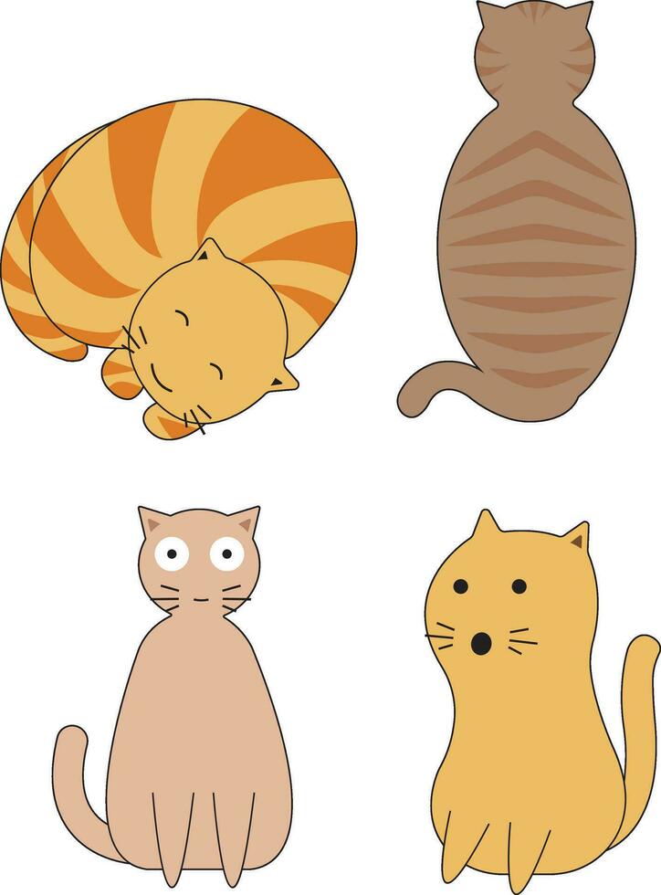 internacional gato día con sencillo diseño. vector ilustración