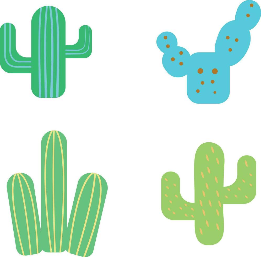 Minimalist Aesthetic in Abstract Design. Cactus and Basic Graphic. Vector Illustration