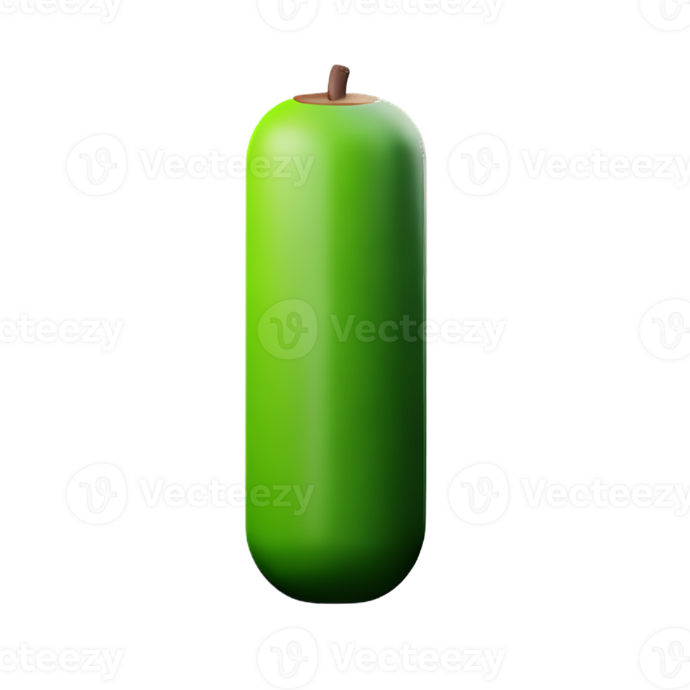 cucumber 3d rendering icon illustration png