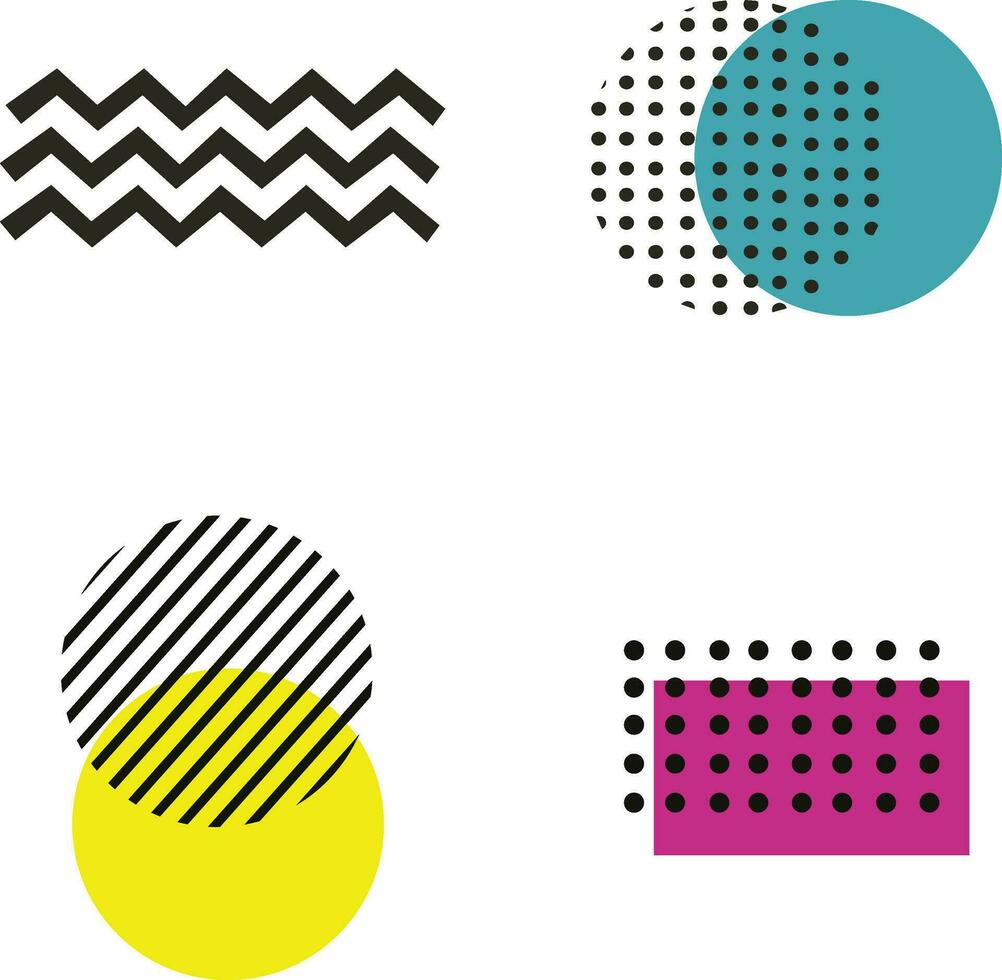 Memphis Design Element. Isolated on White Background. Vector Illustration
