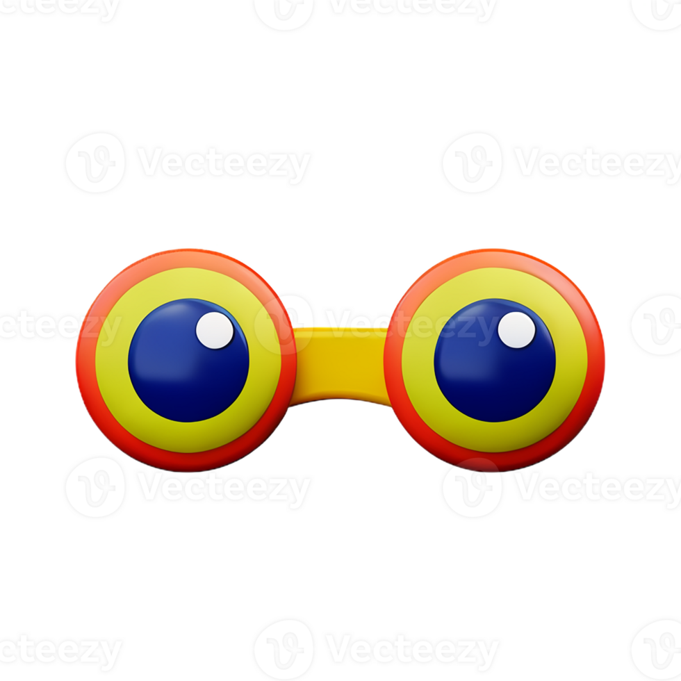 cartoon eyes 3d rendering icon illustration png