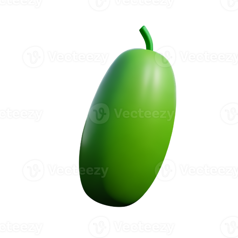 cucumber 3d rendering icon illustration png