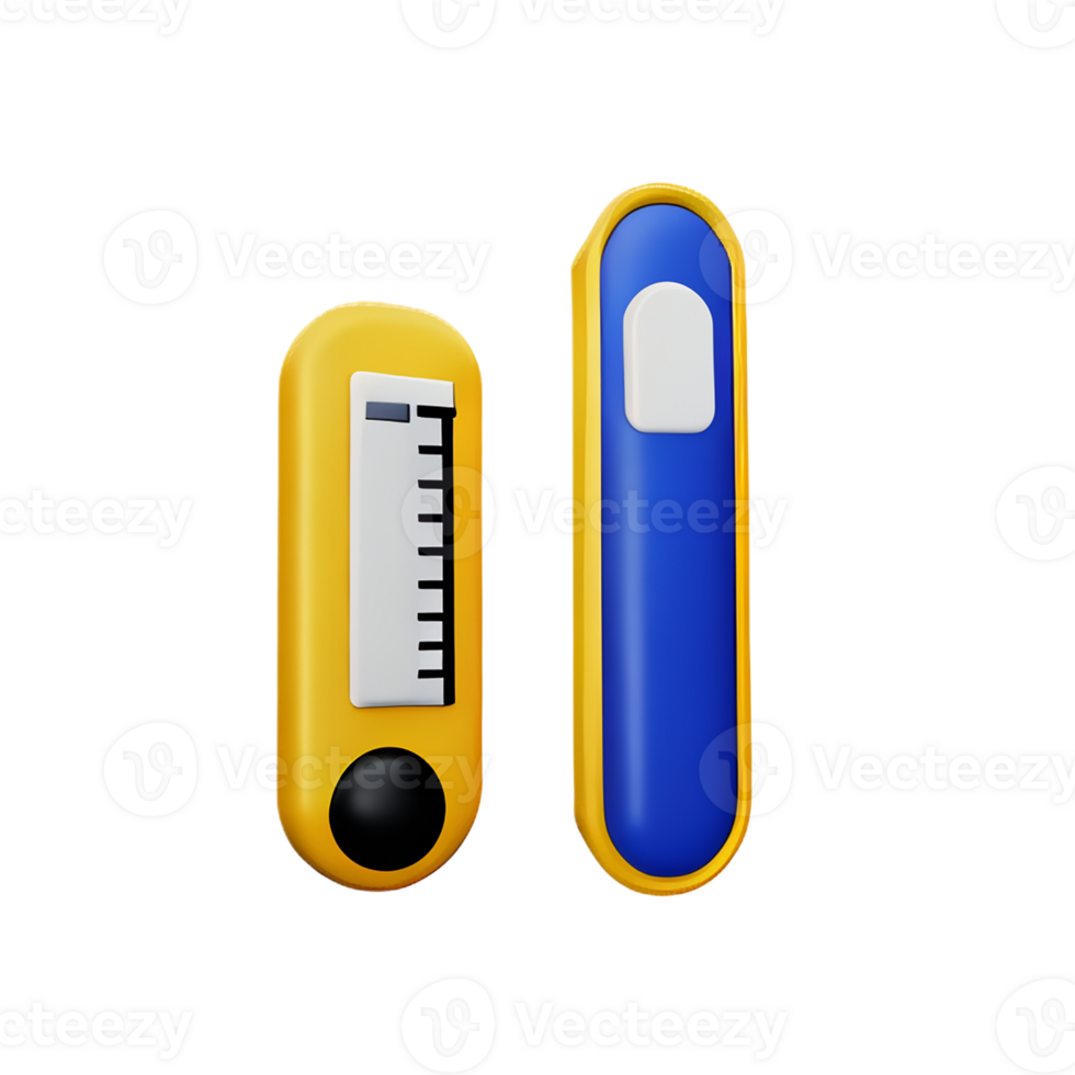 thermometer 3d rendering icon illustration png