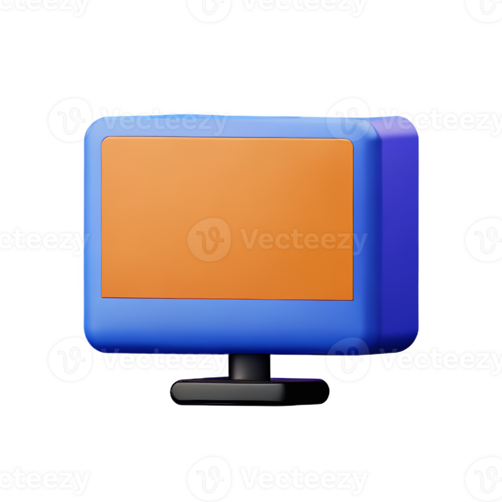 television 3d rendering icon illustration png