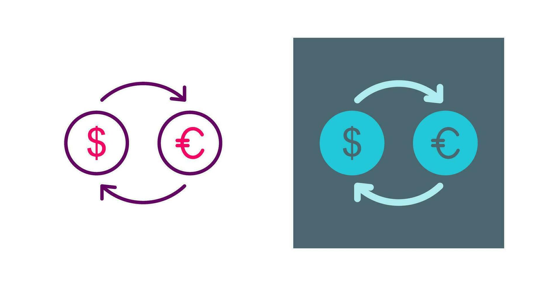 Dollar to Euro Vector Icon