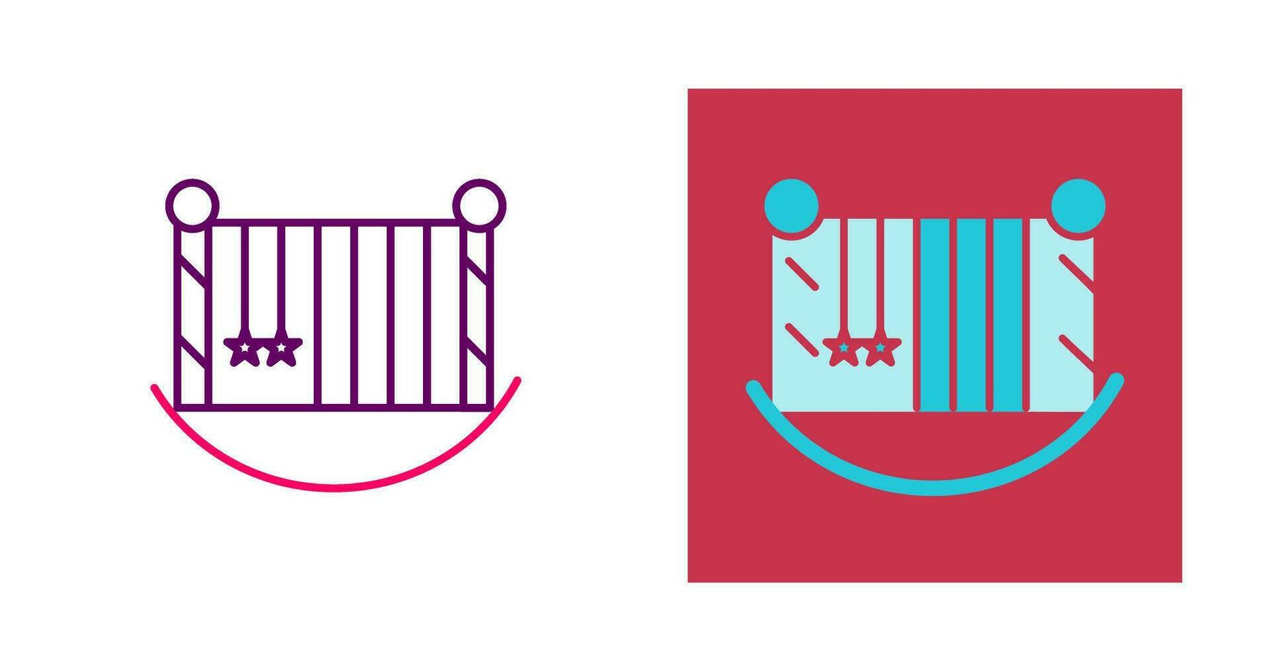 Baby Cot Vector Icon