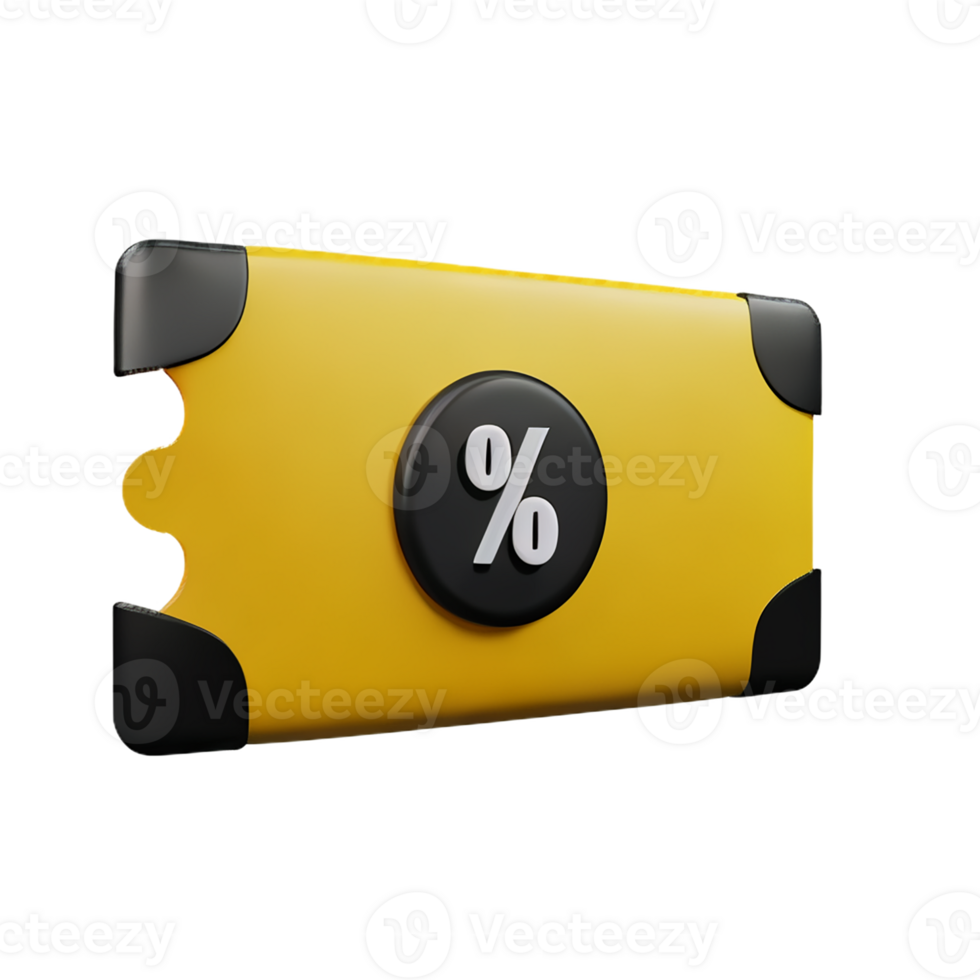 coupon 3d rendering icon illustration png