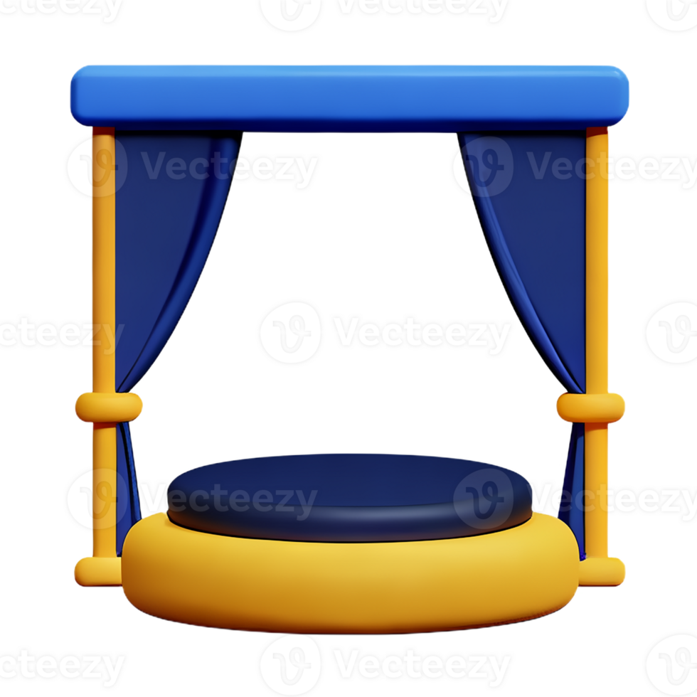 theater 3d rendering icon illustration png