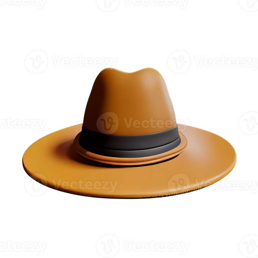 cowboy hat 3d rendering icon illustration png