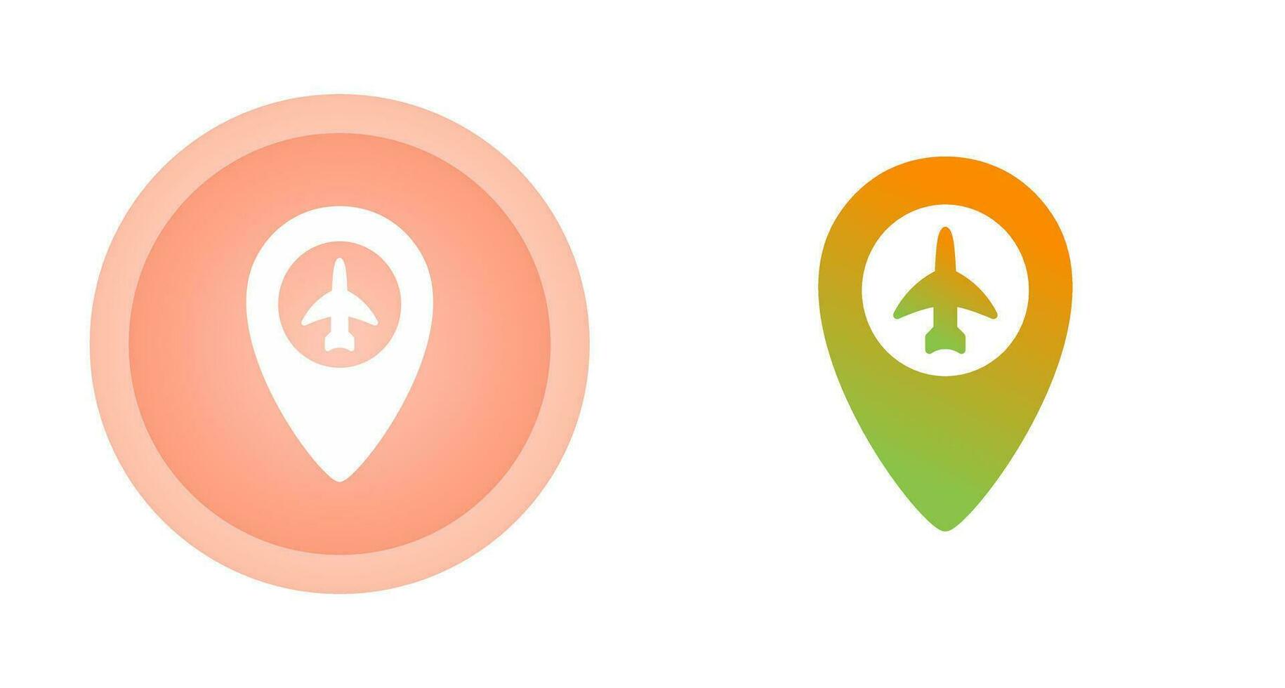 Airport Location Vector Icon