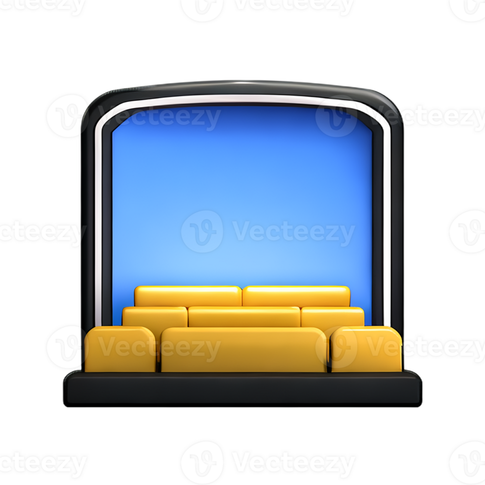 theater 3d rendering icon illustration png
