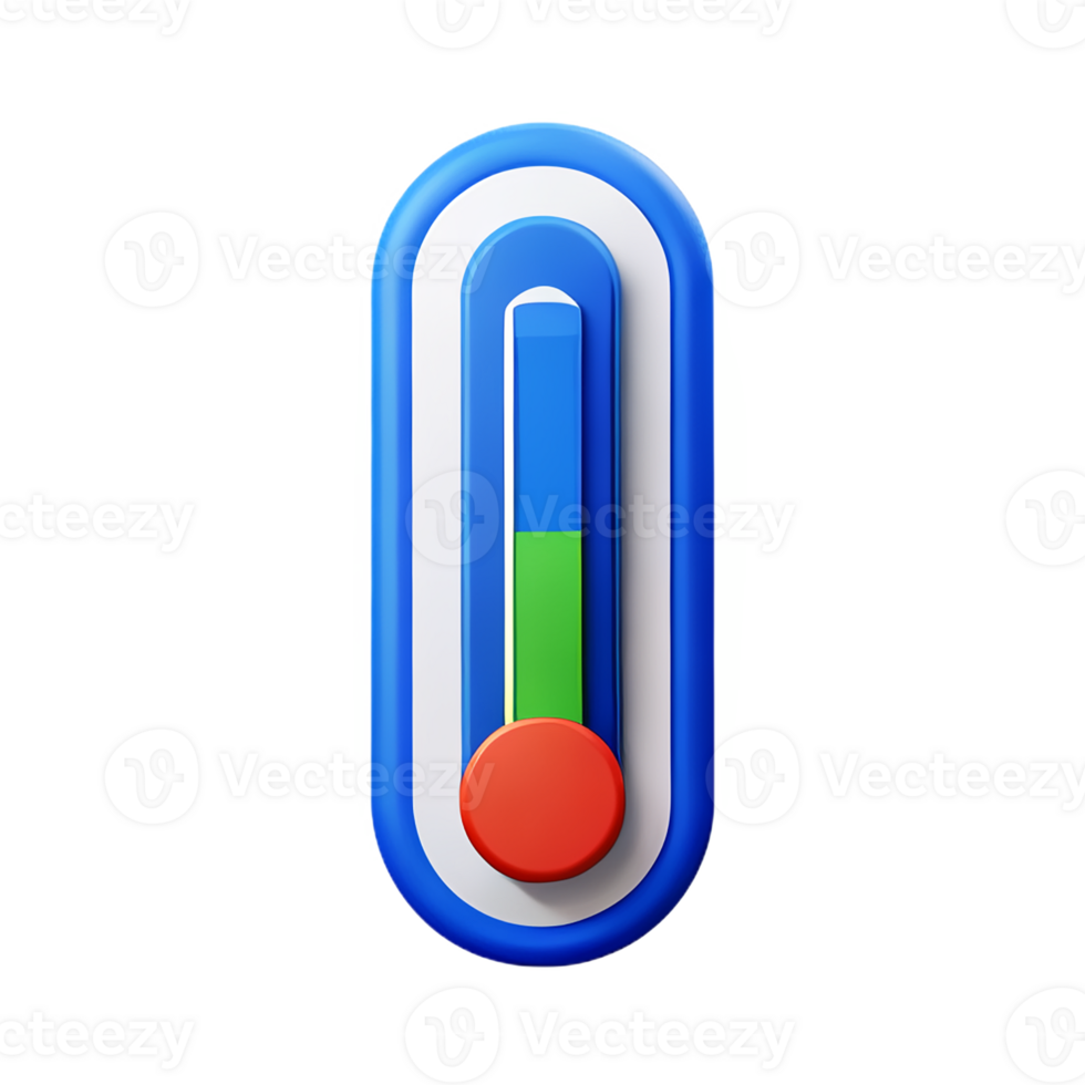 thermometer 3d rendering icon illustration png