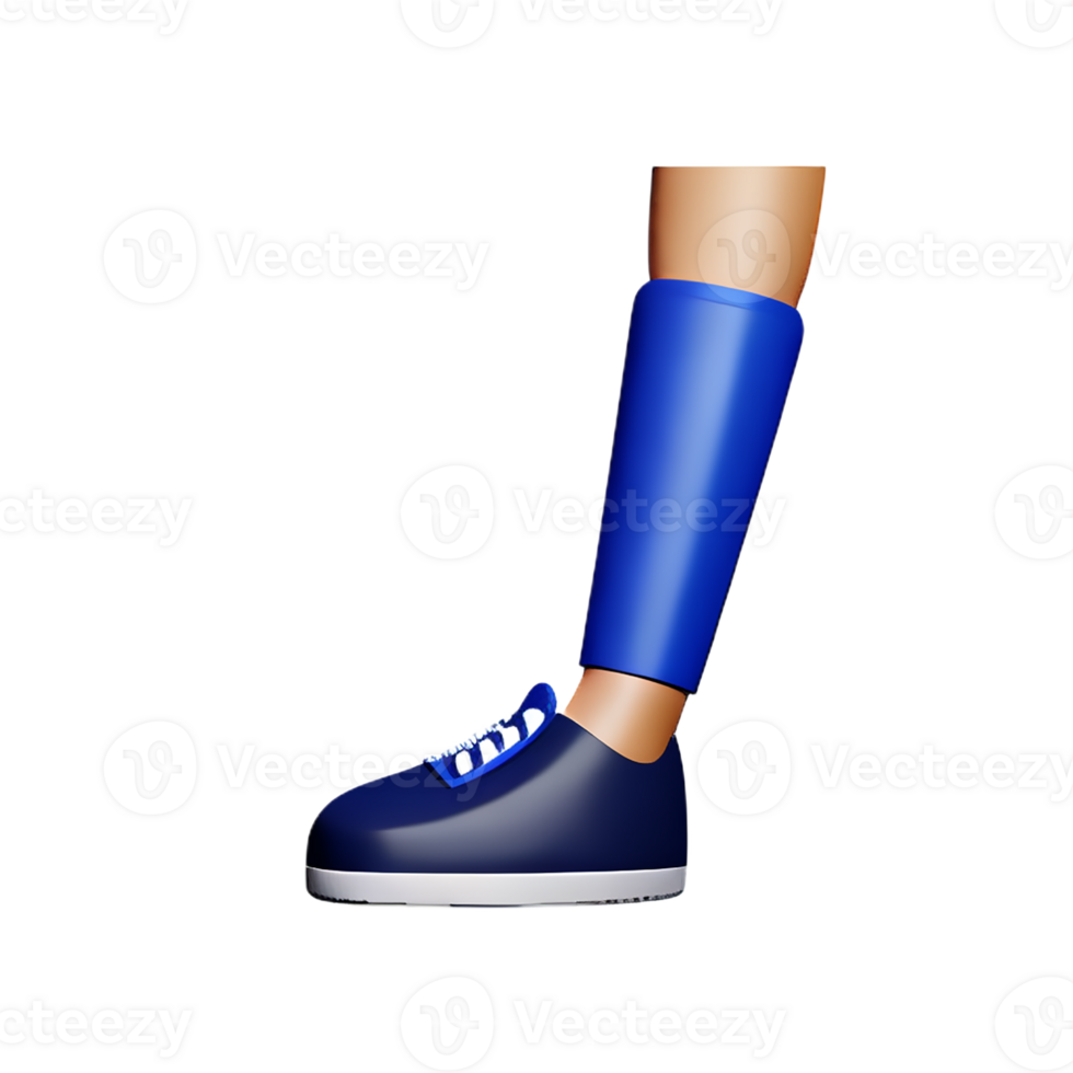 foot 3d rendering icon illustration png