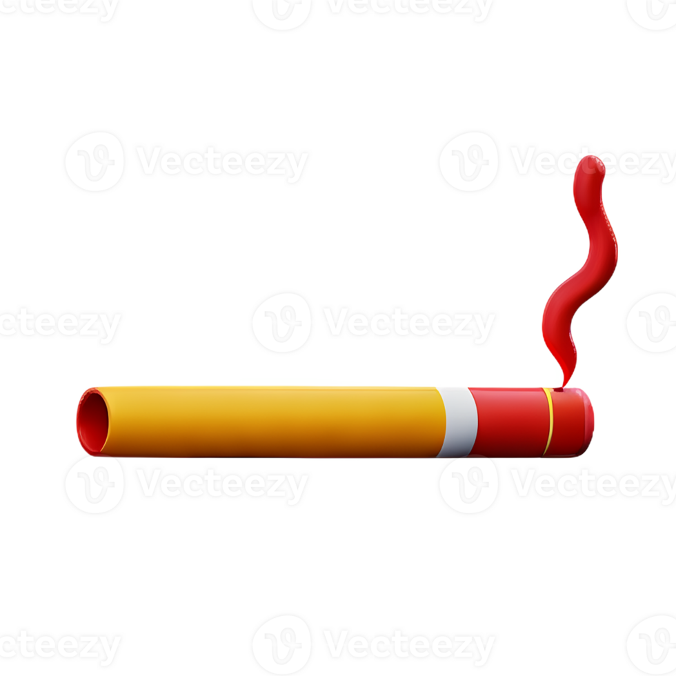 smoking 3d rendering icon illustration png